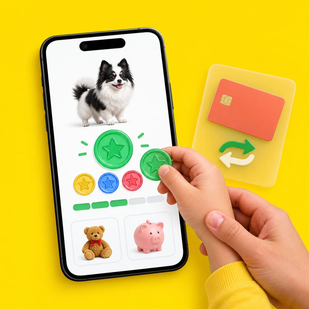 Cartão infantil e Pix para crianças quando começar pelo simulador de mesada antes do dinheiro real