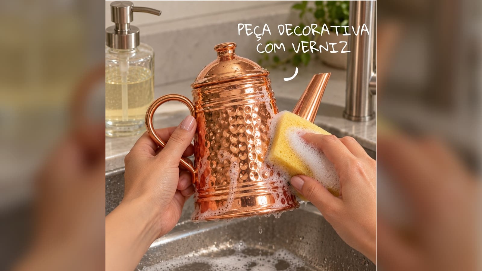 Como limpar peças decorativas de cobre puro artesanal sem estragar o acabamento e o brilho