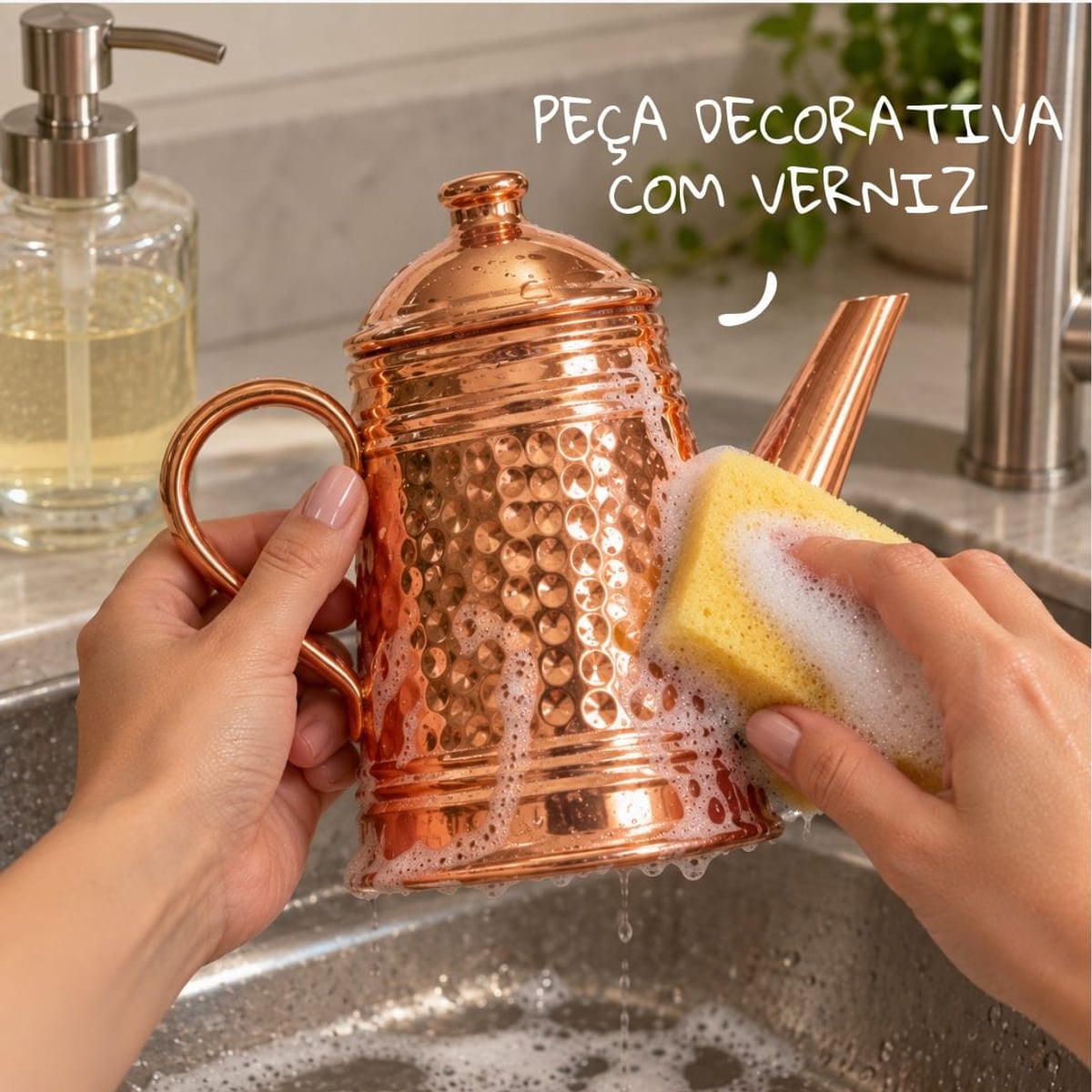 Como limpar peças decorativas de cobre puro artesanal sem estragar o acabamento e o brilho